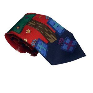 lSave The Children Merry Christmas By Samantha Age 8 Silk Tie